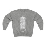 Ideas Come After Coffee - Unisex Crewneck Sweatshirt | Purr-fect Brews