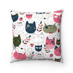 Catsy and Friends - Spun Polyester Square Pillow - Purr-fect Brews