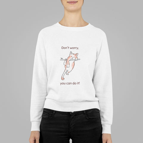 Don't Worry You Can Do It - Unisex Crewneck Sweatshirt - Purr-fect Brews