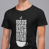 Ideas Come After Coffee - Comfy Unisex T-shirt - Purr-fect Brews