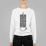 Ideas Come After Coffee - Unisex Crewneck Sweatshirt - Purr-fect Brews