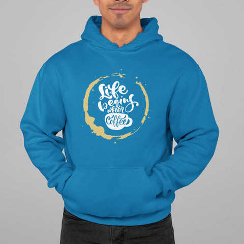 Life Begins After Coffee - Unisex Hooded Sweatshirt - Purr-fect Brews