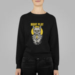 Mafia Cat Night Play - Unisex Crewneck Sweatshirt - Purr-fect Brews