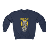 Night Play - Unisex Crewneck Sweatshirt - Purr-fect Brews