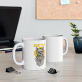 Night Play - White Mug - Purr-fect Brews