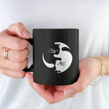 Yin and Yang - Black Mug - Purr-fect Brews