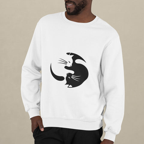 Yin and Yang - Unisex Crewneck Sweatshirt - Purr-fect Brews