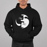 Yin and Yang - Unisex Hooded Sweatshirt - Purr-fect Brews